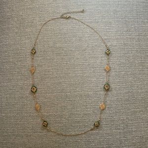 Long necklace with crystals